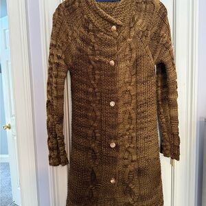Cable Knit Brown Sweater